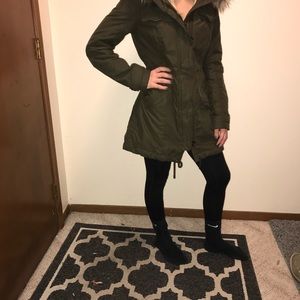Olive green Abercrombie & Fitch winter jacket